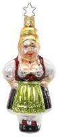 Игрушка на ёлку Баварская девушка 12см 10041S012