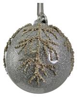 Шар на ёлку с деком в виде веток 10см 67334