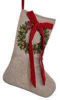 Рождественский носок 38см 65687