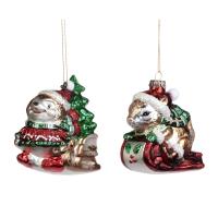 Игрушка на ёлку Бурундук / Ёжик 10см TR21143