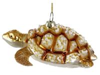Игрушка на ёлку Золотая черепаха 12см 65692