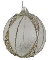 Шар на ёлку с декором 10см 67388