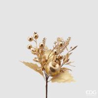 685251.010 Декоративная ветка с ягодами и яблоком 23см