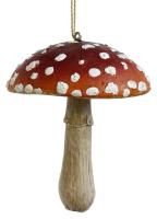 58977 Игрушка на ёлку Мухомор 9см