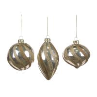 Шар на ёлку Золотая спираль 8см P29205