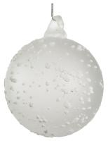 Шар на ёлку прозрачный матовый 8см 66576