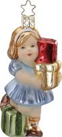 Игрушка на ёлку Девочка с подарками10,5см 10066S019