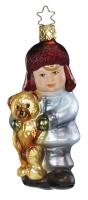 Игрушка на ёлку Мальчик с мишкой 11см