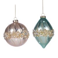 Шар на ёлку с жемчужинами 13см TR19058