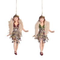 Игрушка на ёлку Девушка Арт Деко 14см B88258