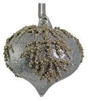 Игрушка на ёлку Луковка с декором в виде веток 8см 67336