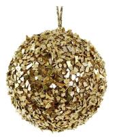 Шар на ёлку Золотые хлопья 8см 69776