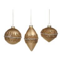 Шар на ёлку со стразами 8см P29113