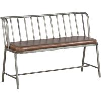 Скамья Манхеттен с кожаным сиденьем