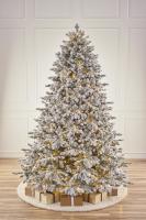 Ель Византийская заснеженная с лампочками 2,7м