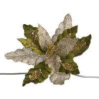 Цветок Пуансеттии на клипе 34см FF99413