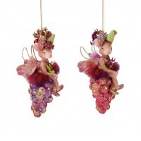 Игрушка на ёлку Мышка на винограде 15см B87253