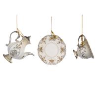 Игрушка на ёлку Чайные принадлежности 11см D44163