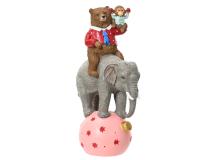 Статуэтка Мишка с обезьянкой на слоне 28см 537585