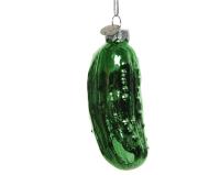 Игрушка на ёлку Огурец 8,5см стекло 125027