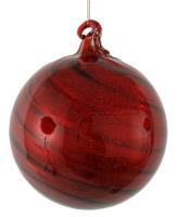 Шар на ёлку 10см красный 68756