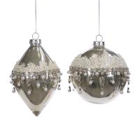 Шар на ёлку с жемчужинами 11,5см BG50016