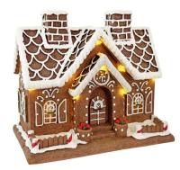 Пряничный домик с подсветкой 16см 68124