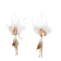 MO95211 Игрушка на ёлку Леди в перьях 14см