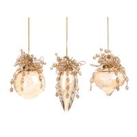 Шар на ёлку с декором 9см IF10203