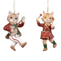Игрушка на ёлку Котята музыканты 9см MO95218