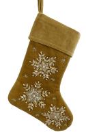 61727 Рождественский носок 35см горчичный