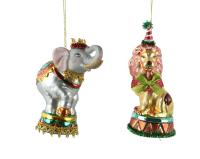 Игрушка на ёлку Цирковые животные 12см 129659