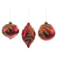 P31561 Шар на ёлку 10см золотые листья