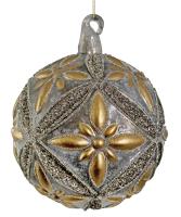Шар на ёлку с рельефом 10см 66239