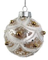 Шар на ёлку с декором 8см 65735
