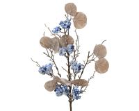 705048 Ветка с заснеженными ягодами 65см