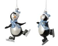 Игрушка на ёлку Пингвин на коньках 16см 129695