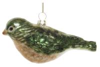 Игрушка на ёлку Птичка 14см стекло 55241