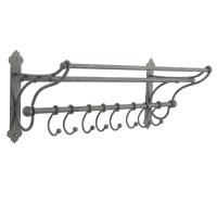 Вешалка для одежды с полкой 56см