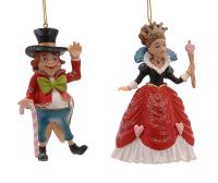 Игрушка на ёлку Шляпник / Королева 10см 16440