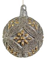 Шар на ёлку с рельефом 8см 66238
