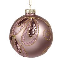 Шар на ёлку с узором 8см