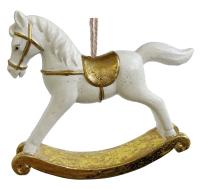 59083 Игрушка на ёлку Лошадка-качалка 11см