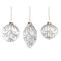 P30563 Шар на ёлку с декором 8см