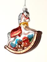 Игрушка на ёлку Лошадка-качалка 14см 15017