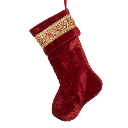 Рождественский носок 51см красный