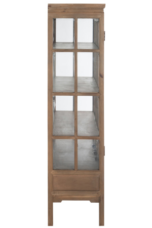 Шкаф-витрина с 3 полками и 3 выдвижными ящиками 