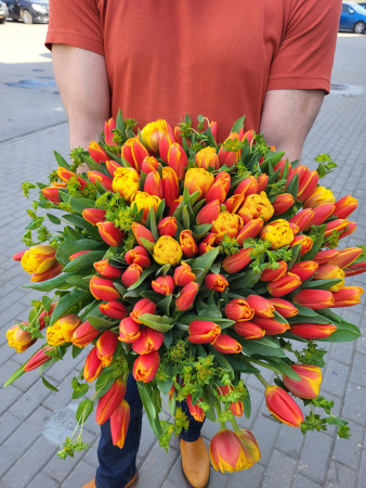 Букет Тюльпанов "Оранжевое настроение" от 25шт.