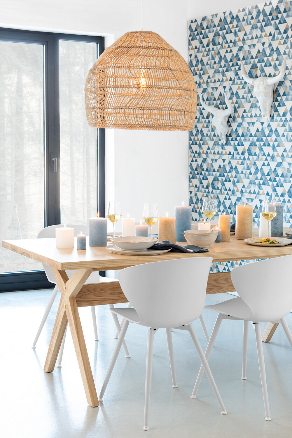 Свеча цилиндр 10см 63281 Лазурь