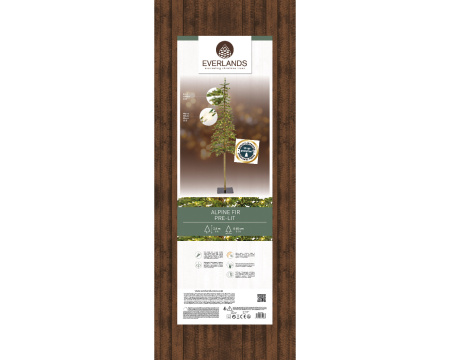 Ель узкая на стволе Альпийская 240см с огнями 674063